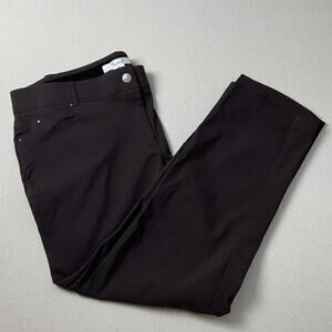 89TH Madison Plus Ultra Stretch Straight Leg Brown Pants 18W